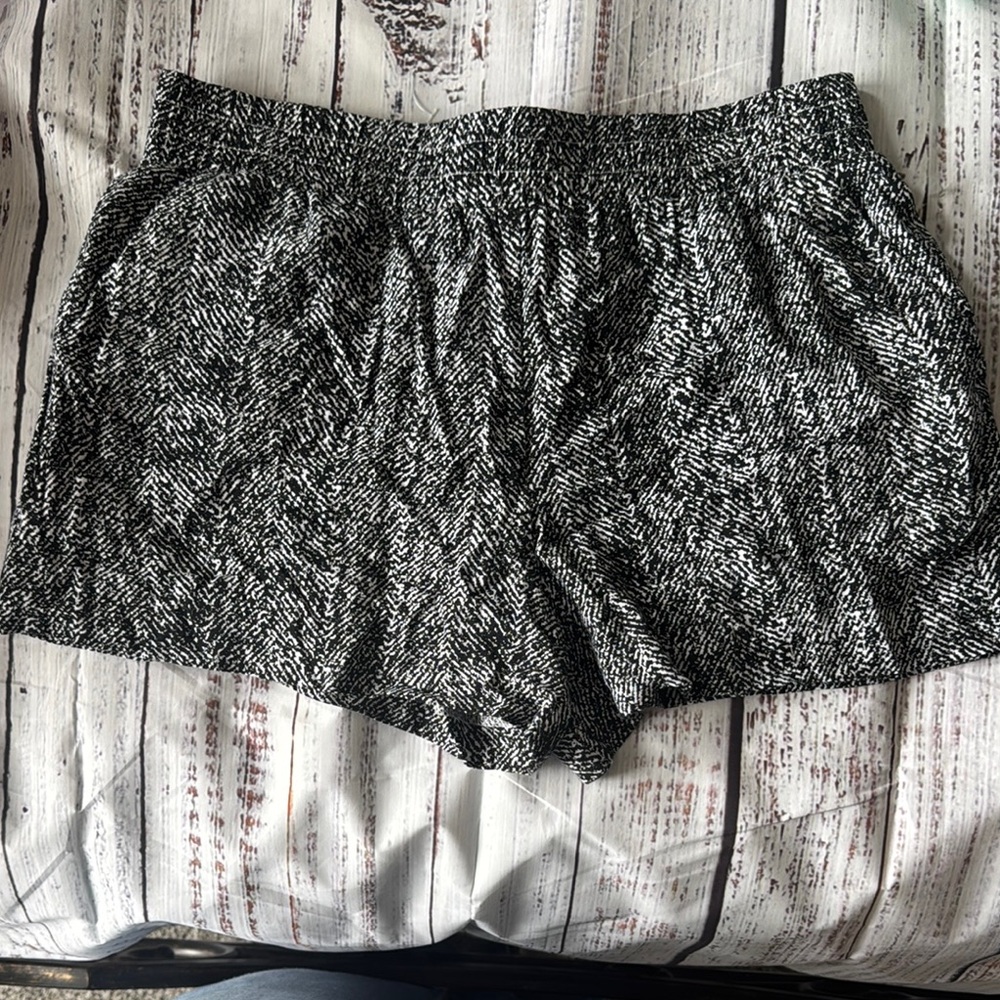 Black and White Patterned Shorts